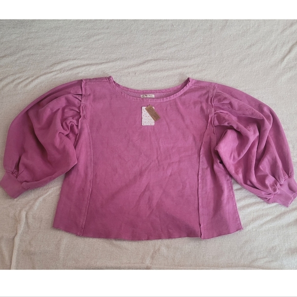 Free People Tops - 𝅺Free People Lantern sleeves top